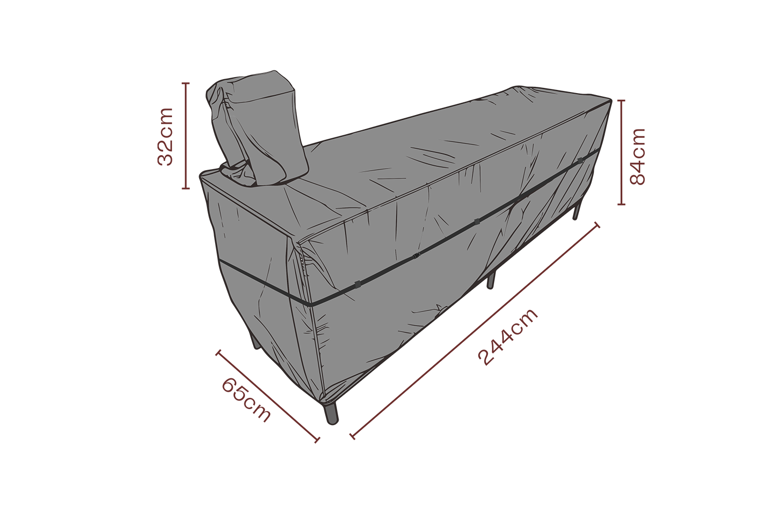 Møbelovertræk udekøkken Black-Breathable