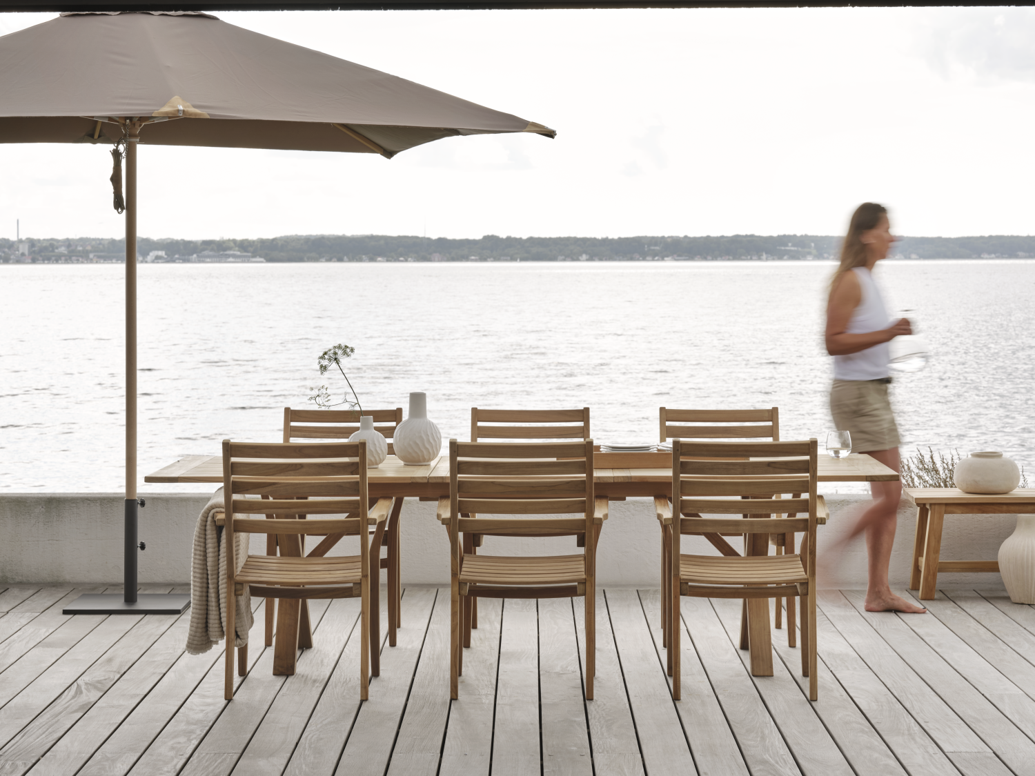 Flat parasolfod, 40 kg Antracit