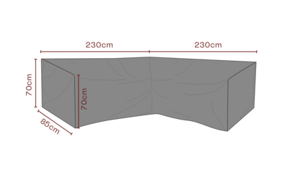 Møbelovertræk hjørnesofa Sort
