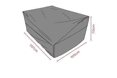 Møbelovertræk ottoman Sort