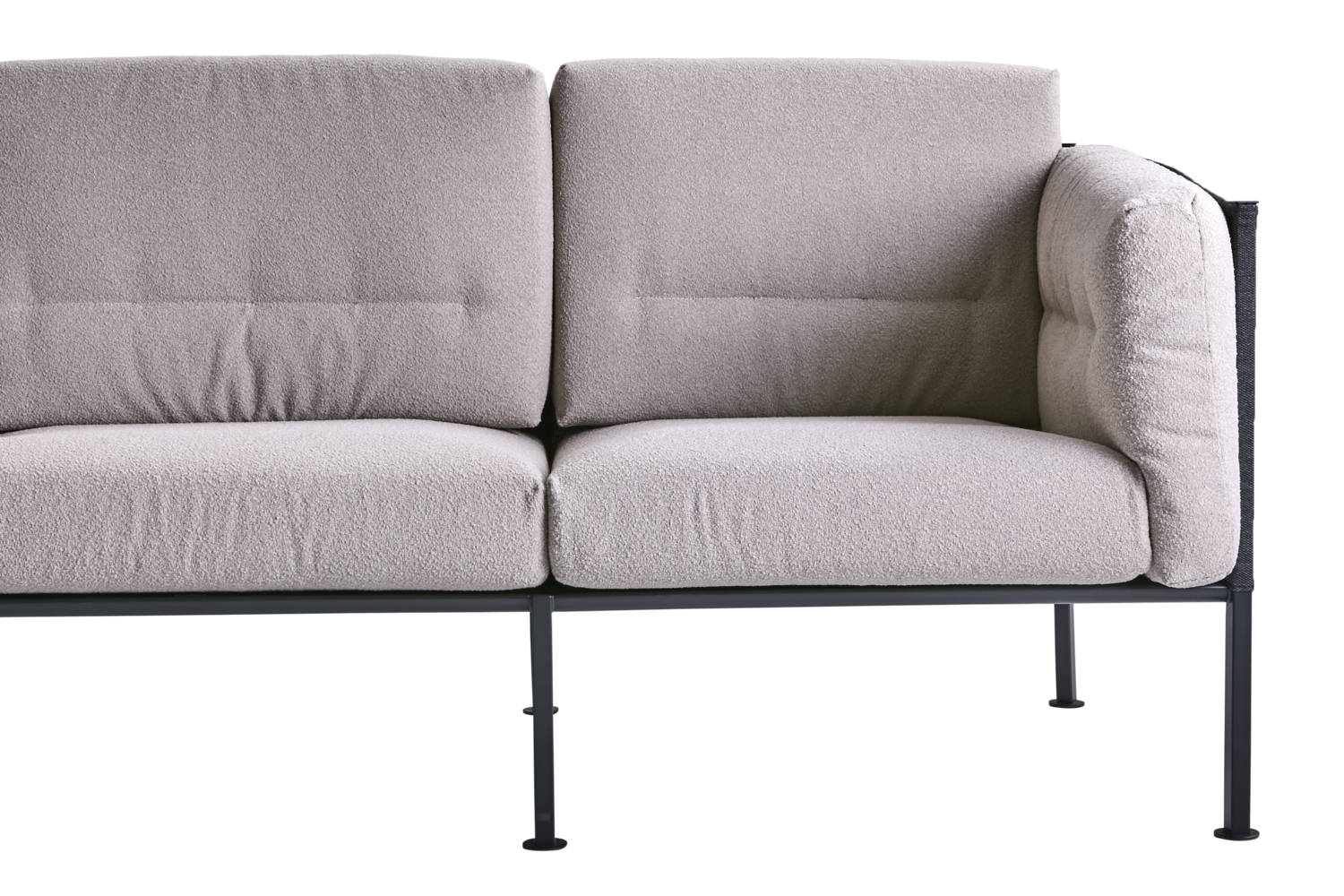 Delux 3-personers sofa Black/Teddy Beige