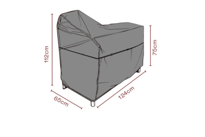 Møbelovertræk udekøkken Sort