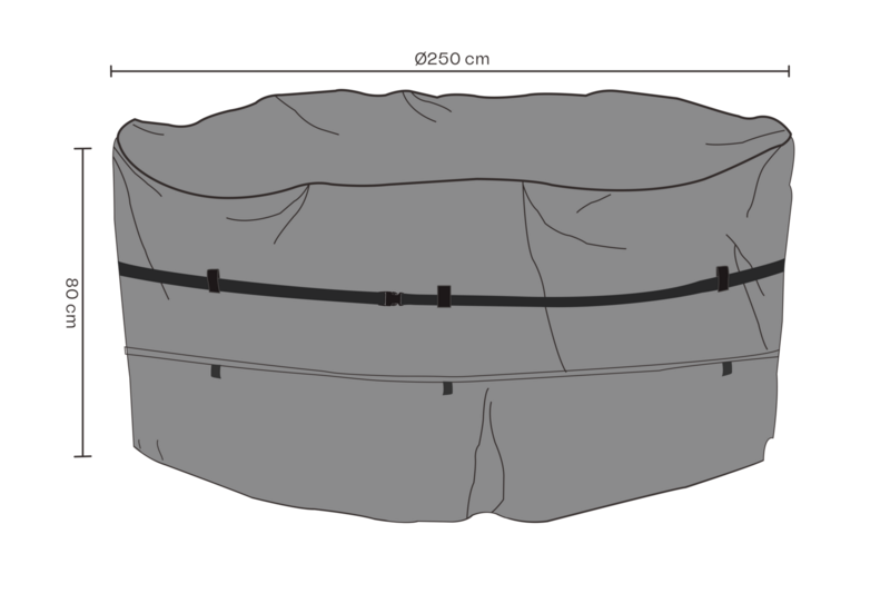 Møbel cover havemøbelsæt Sort - Breathable