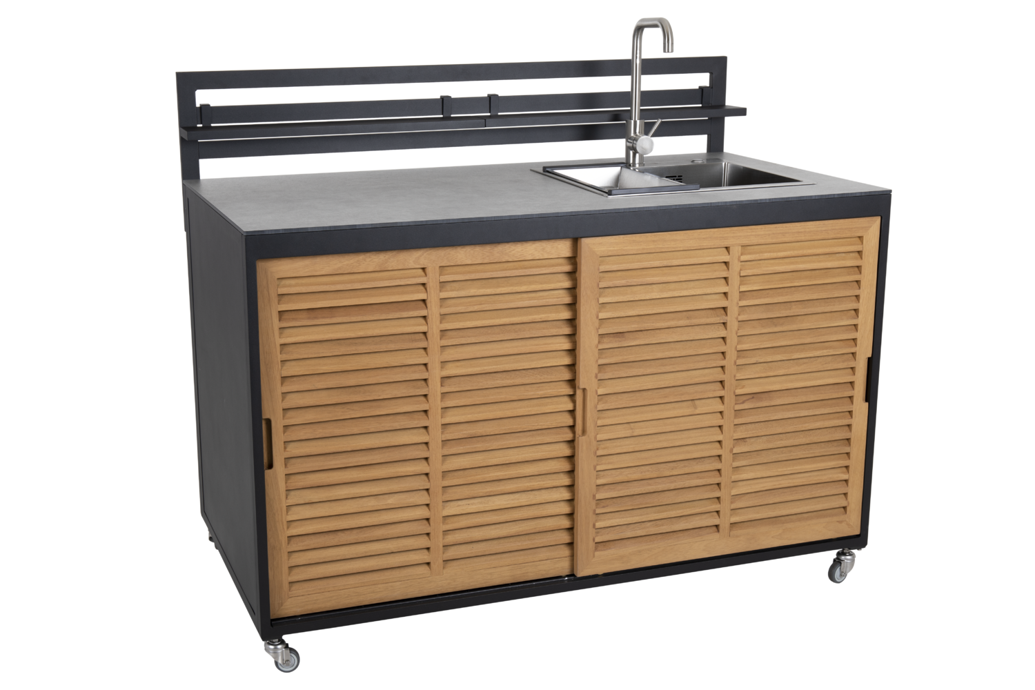 Fornax udekøkken Sort/teak