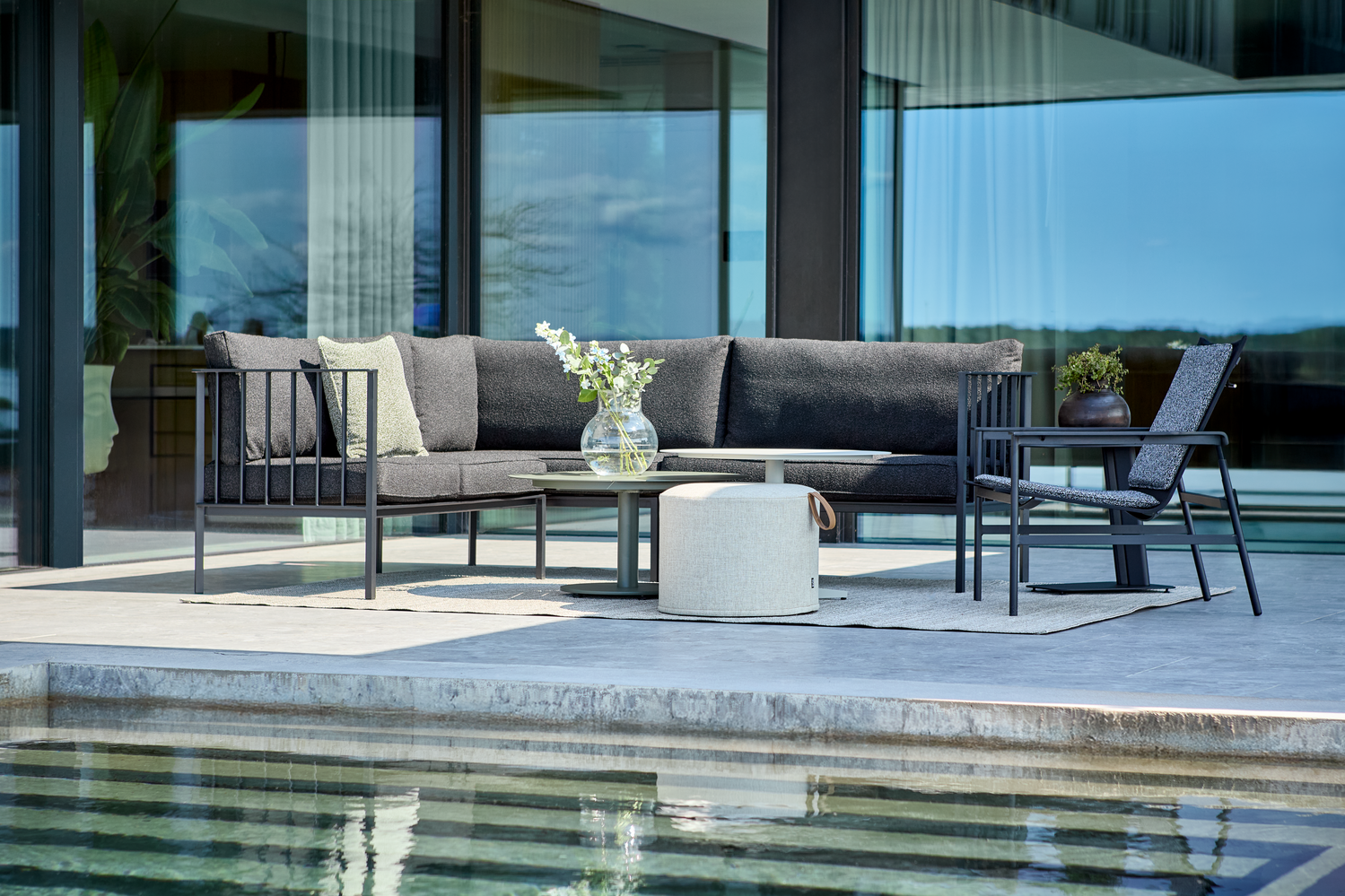 Upper loungesæt Sort/Teddy Black