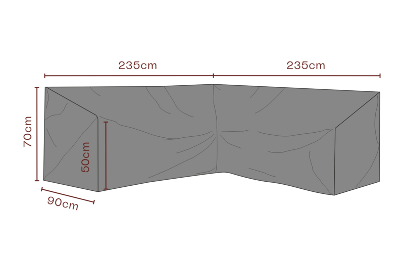 Möbelskydd hjørnesofa Black-Breathable