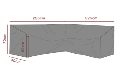 Møbel cover hjørnesofa Black-Breathable