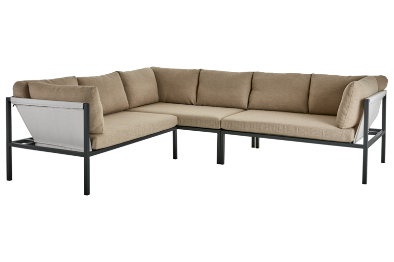 Allie hjørnesofa Anthracite/Barley