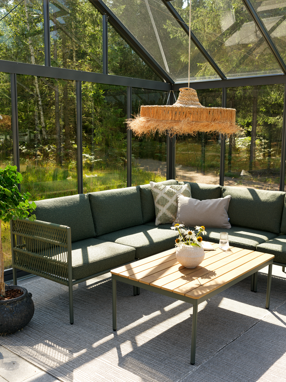 Reno hjørne Nordic Green / Raw Avocado