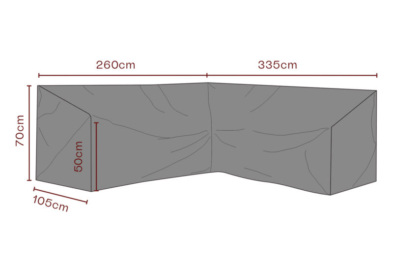 Møbel cover hjørnesofa Black-Breathable