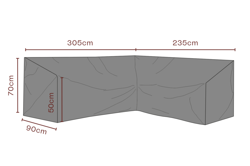 Møbel cover hjørnesofa Black-Breathable