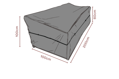 Møbelovertræk sofa Sort