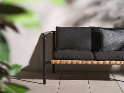 Motty 2-personers sofa Sort/Teddy Black