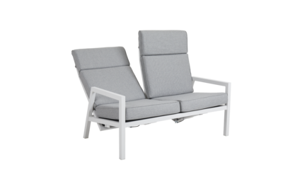 Belfort 2-personers sofa Hvid/Pearl grey