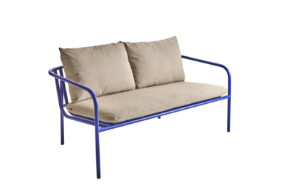 Bendt 2-personers sofa Indigo Blue/Teddy Beige