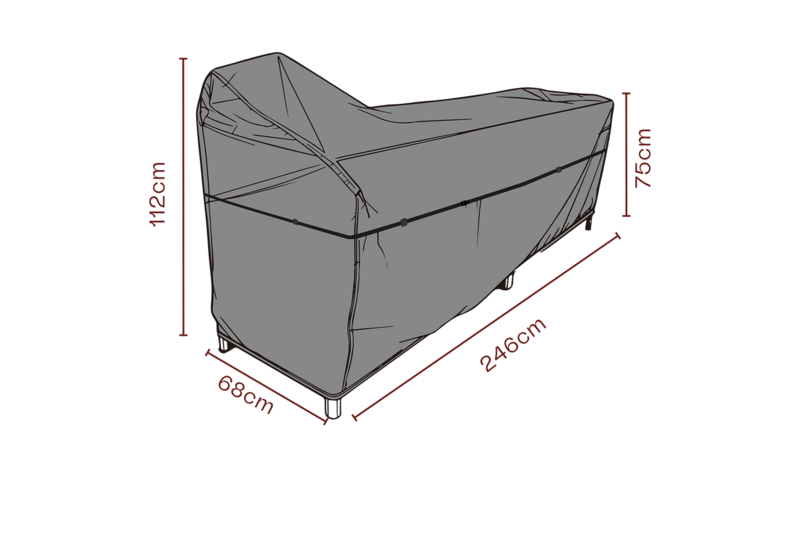 Møbelovertræk udekøkken Sort