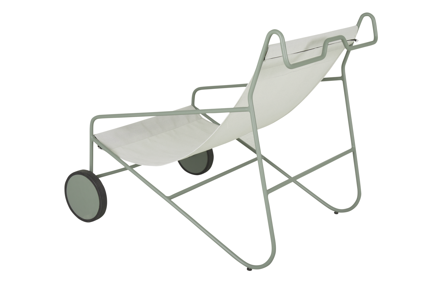 Poul Chair loungestol Dustygreen_Offwhite