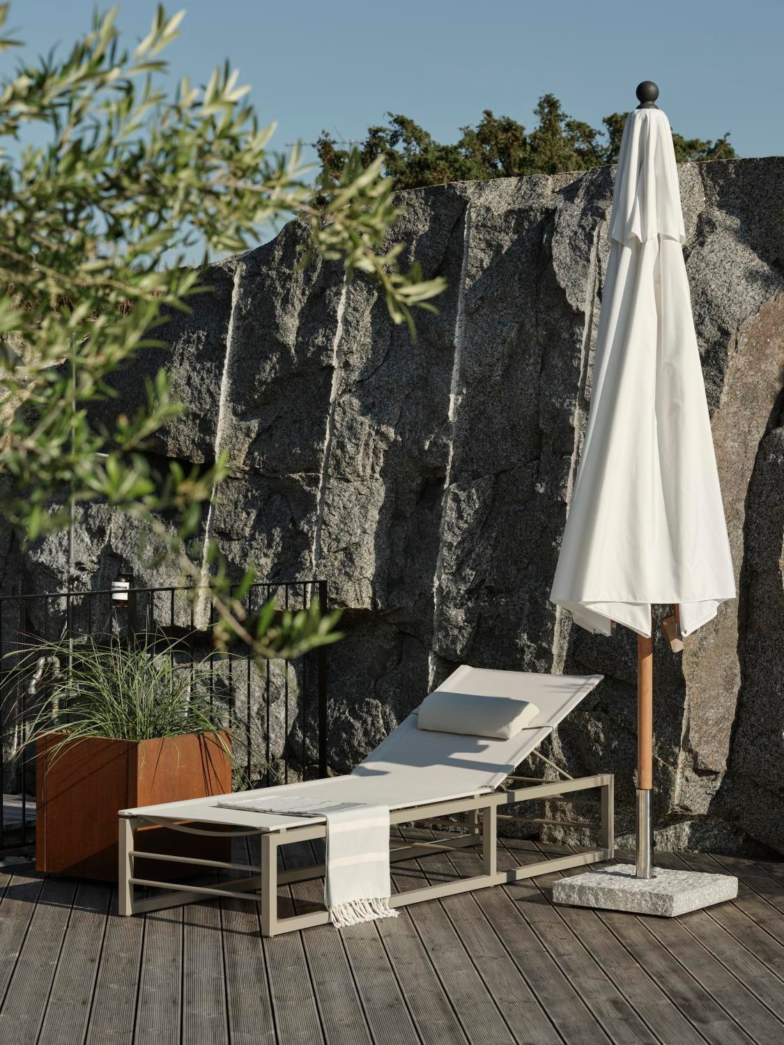 Paliano parasol Natur/hvid