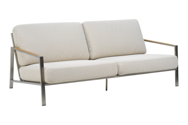 Naos 2,5 sæder sofa  Stainless Steel/Dot Beige