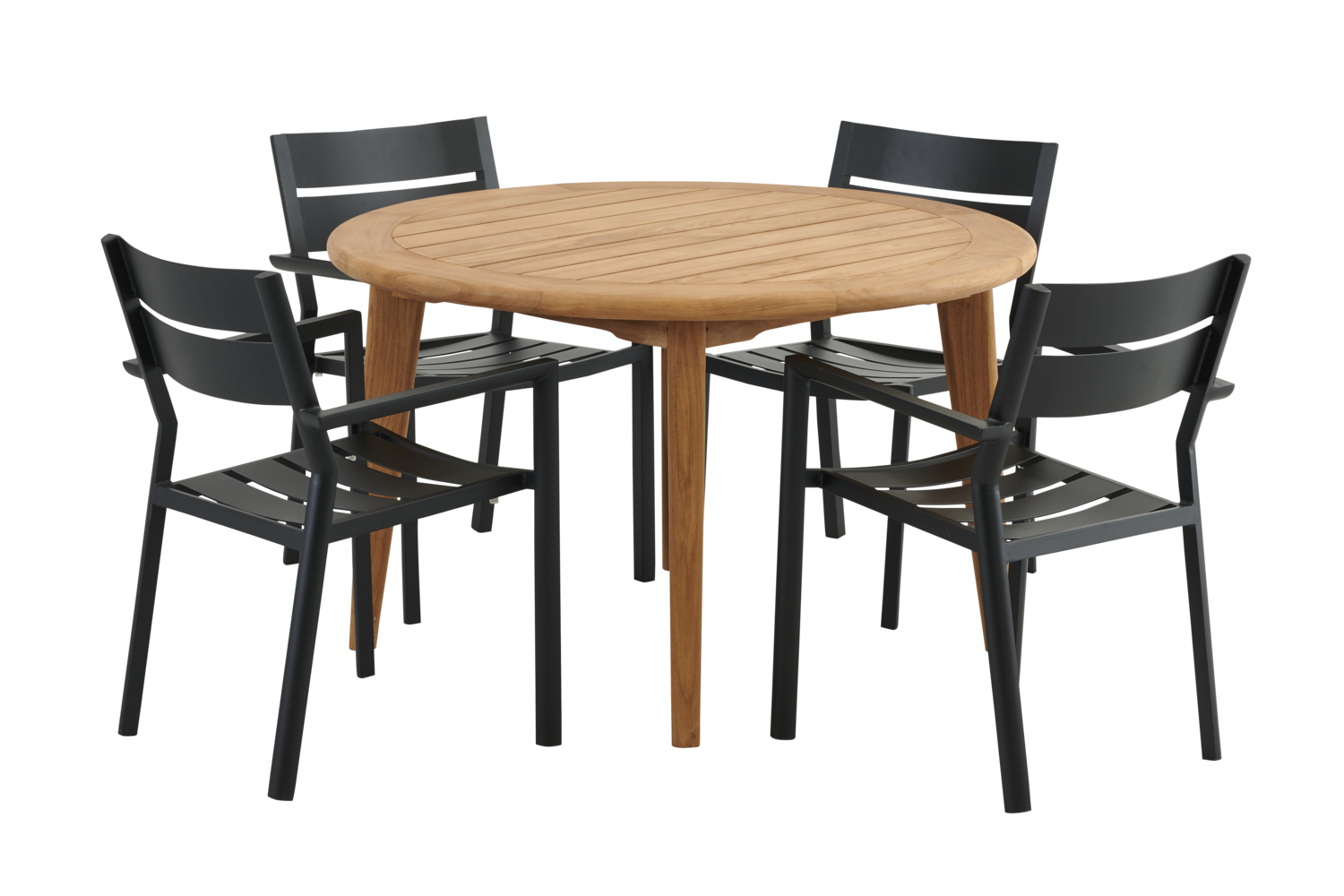 Delia stol med armlæn Sort