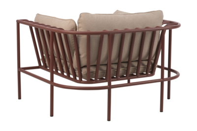 Collier lænestol Zin Red/Teddy Beige