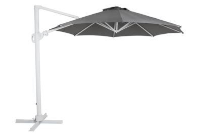 Varallo frithængende parasol Hvid/grå
