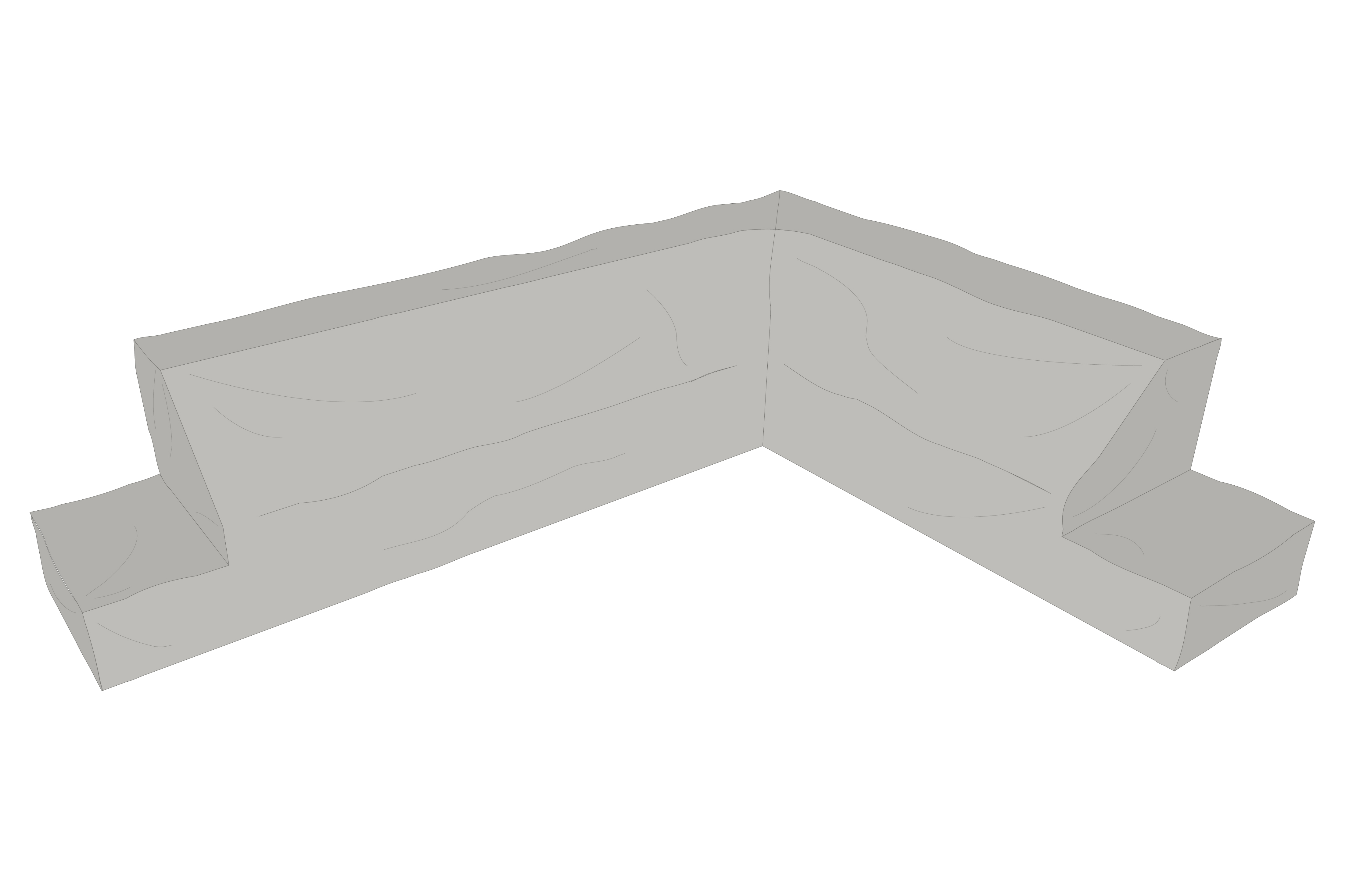 Møbelovertræk hjørnesofa Grey-Waterrepellant