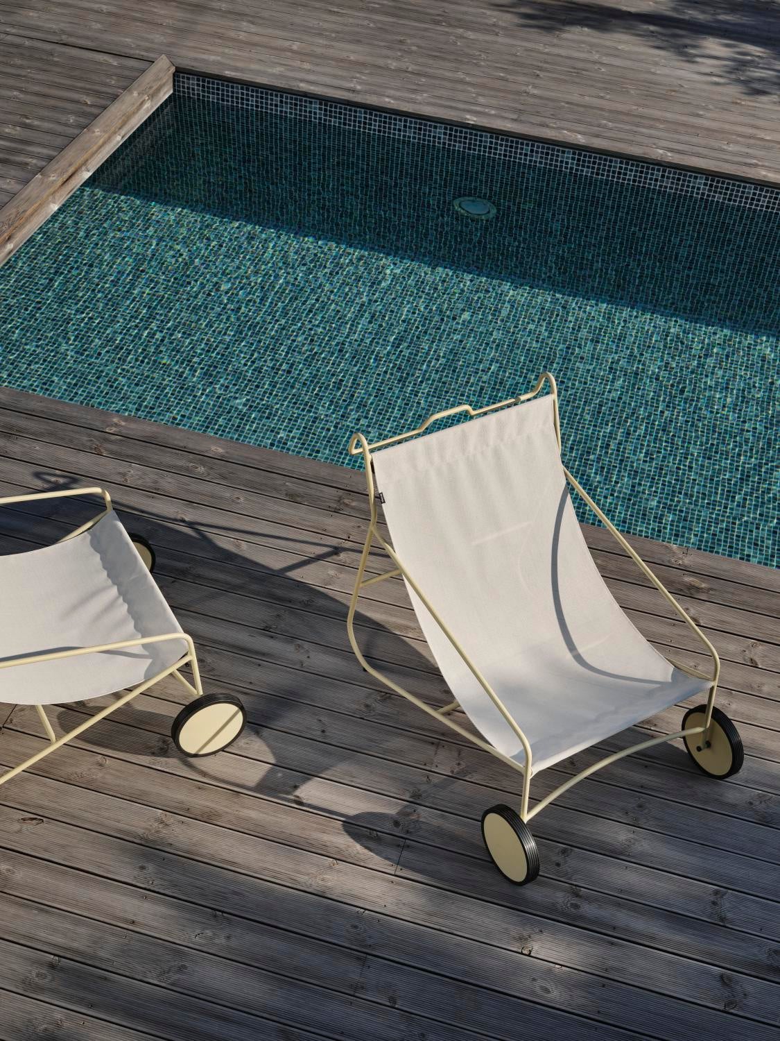 Poul Chair loungestol Lemon/Off-white