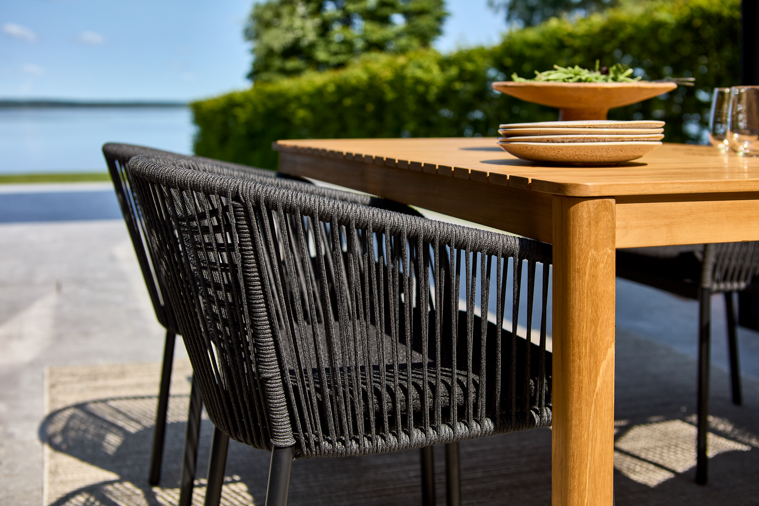 Delta stol med armlæn Sort/Teddy Black