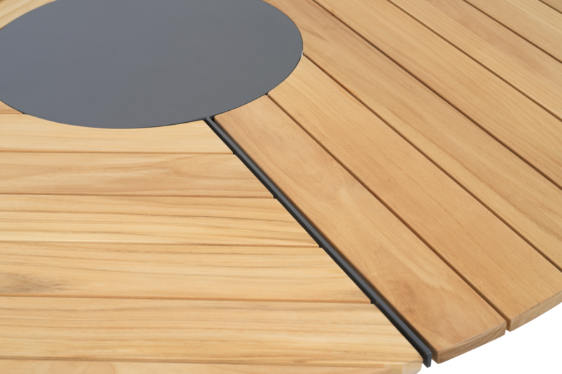 Peace Wood spisebord Antracit/Teak