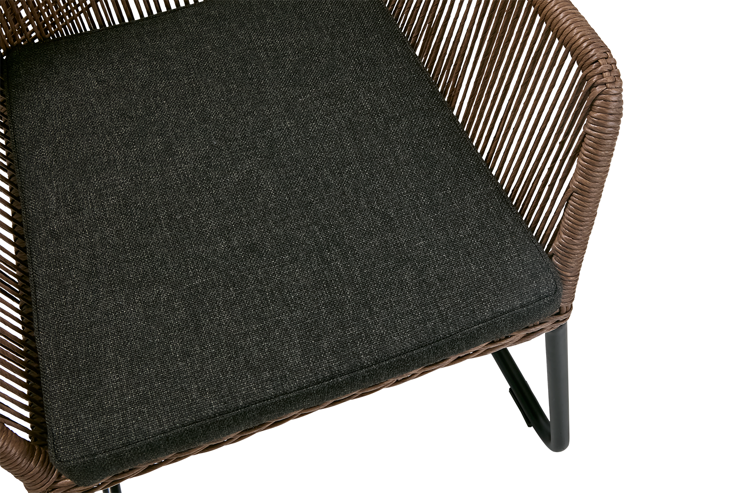 Midway stol med armlæn Natur/sort