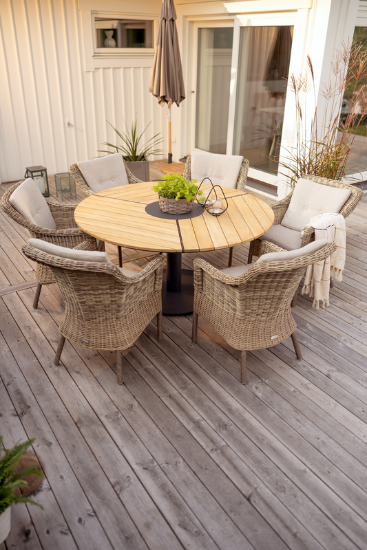 Peace Wood spisebord Antracit/Teak