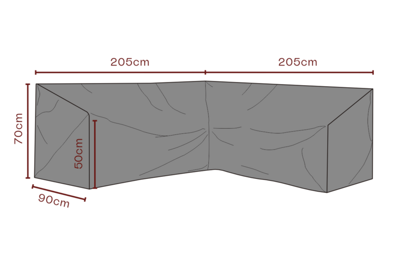 Møbel cover hjørnesofa Black-Breathable