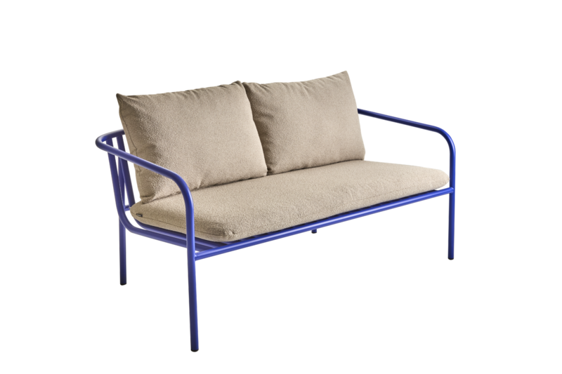 Bendt 2-personers sofa Indigo Blue/Teddy Beige