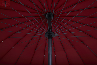 Shanghai parasol Antracit/rød