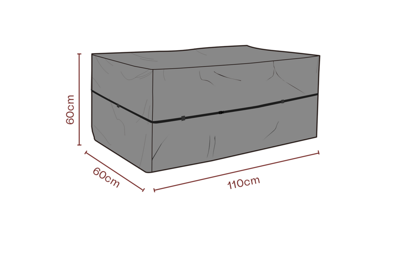 Møbelovertræk hyndeboks Sort