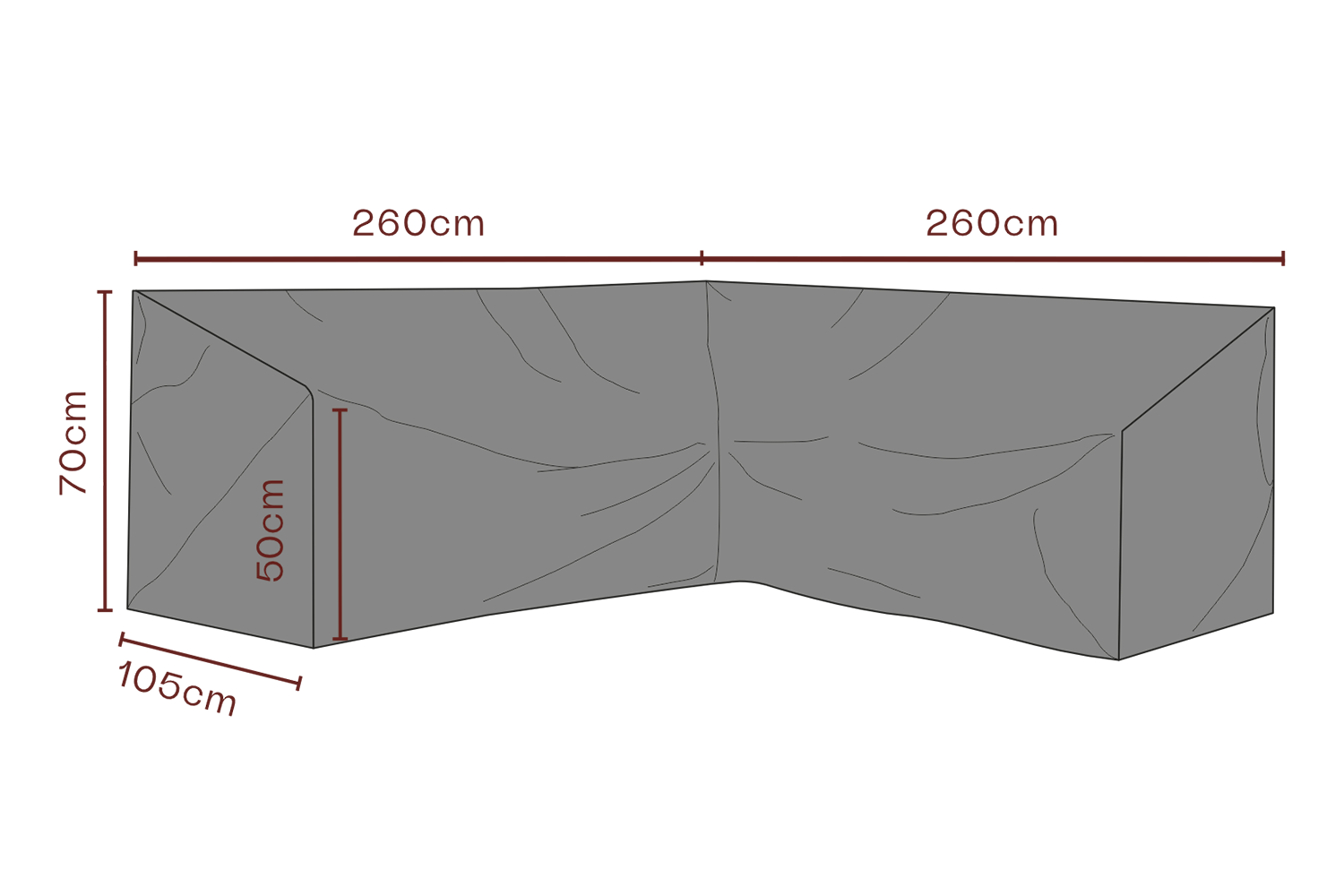 Møbelovertræk hjørnesofa Black-Waterproof