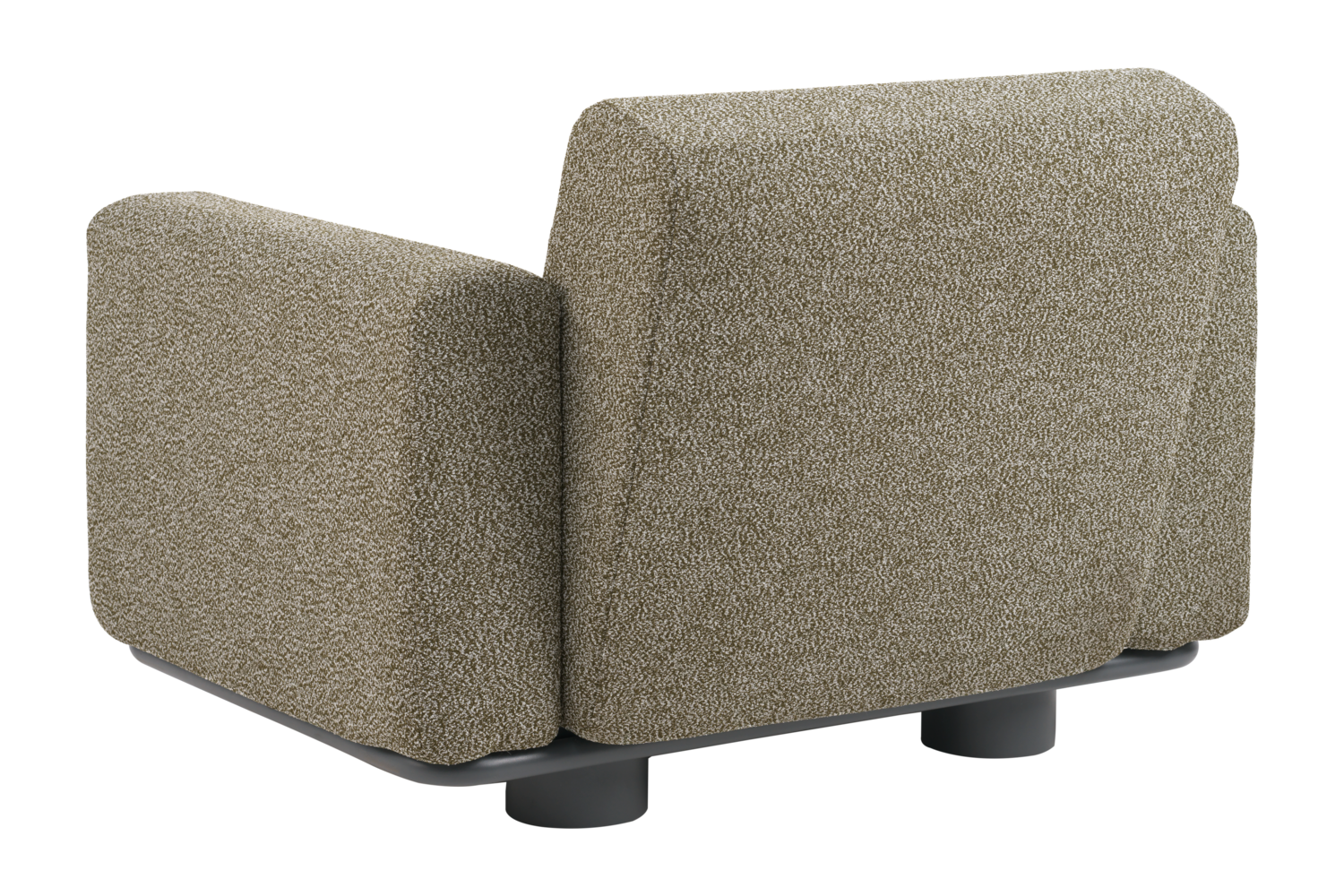 Bolster lænestol Antrasitt/Teddy Verde