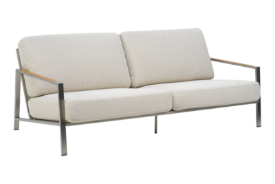 Naos 2,5 sæder sofa  Stainless Steel/Dot Beige