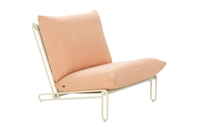 Blixt loungestol Pearl White/Teddy Orange