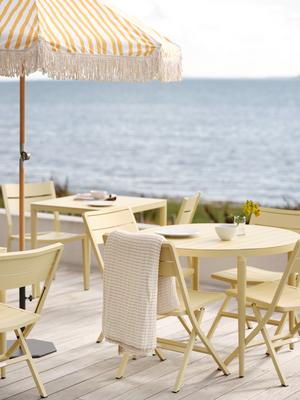 Gatsby parasol Natural/Yellow-White