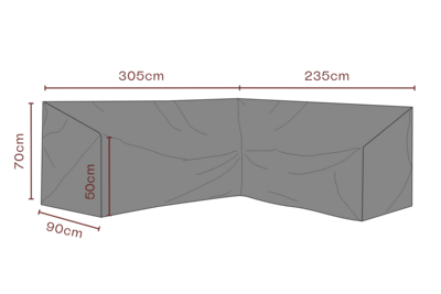 Møbel cover hjørnesofa Black-Breathable
