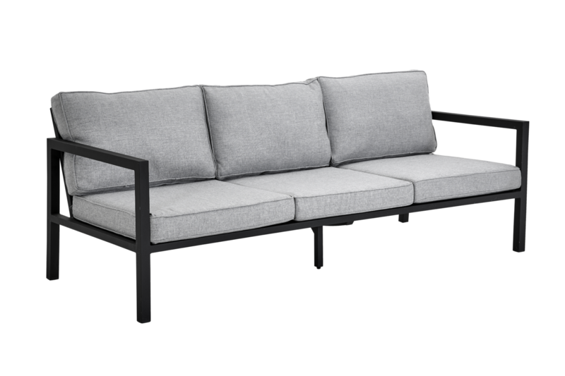 Belfort 3-personers sofa Black/Pearl Grey