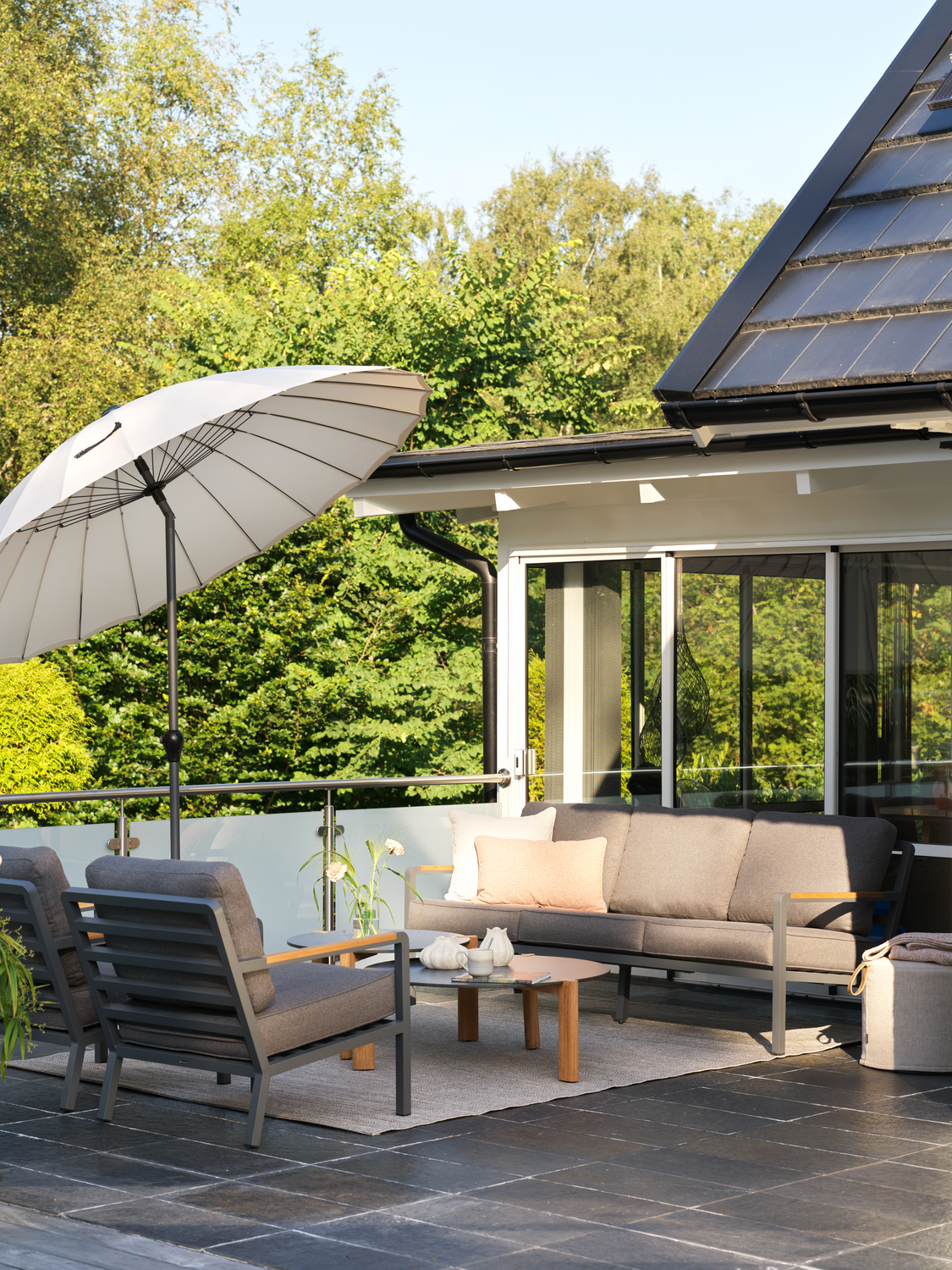 Domino sofabord Antracit/Natur