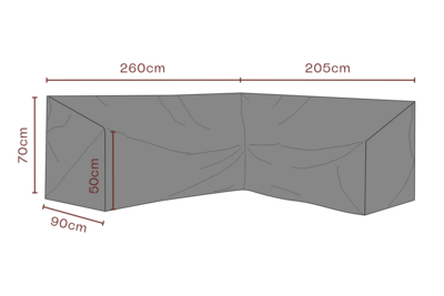 Møbel cover hjørnesofa Black-Breathable