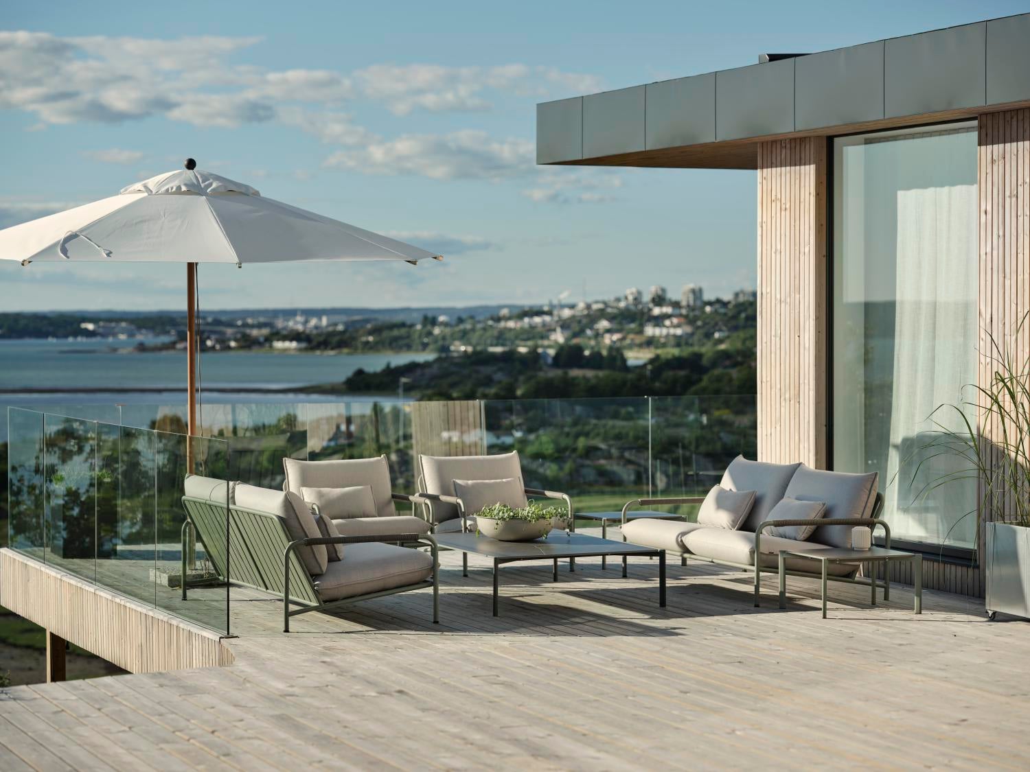 Lerberget 2,5 sæder sofa  Dusty Green/ash