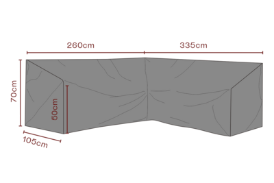 Møbel cover hjørnesofa Black-Breathable