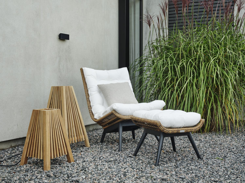 Covelo loungestol Natur/hvid