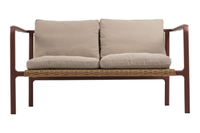 Motty 2-personers sofa Zin Red/Teddy Beige
