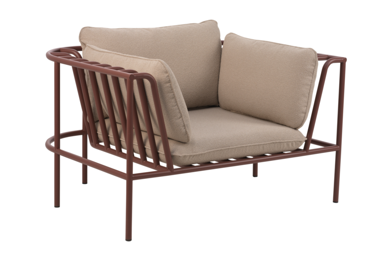 Collier lænestol Zin Red/Teddy Beige